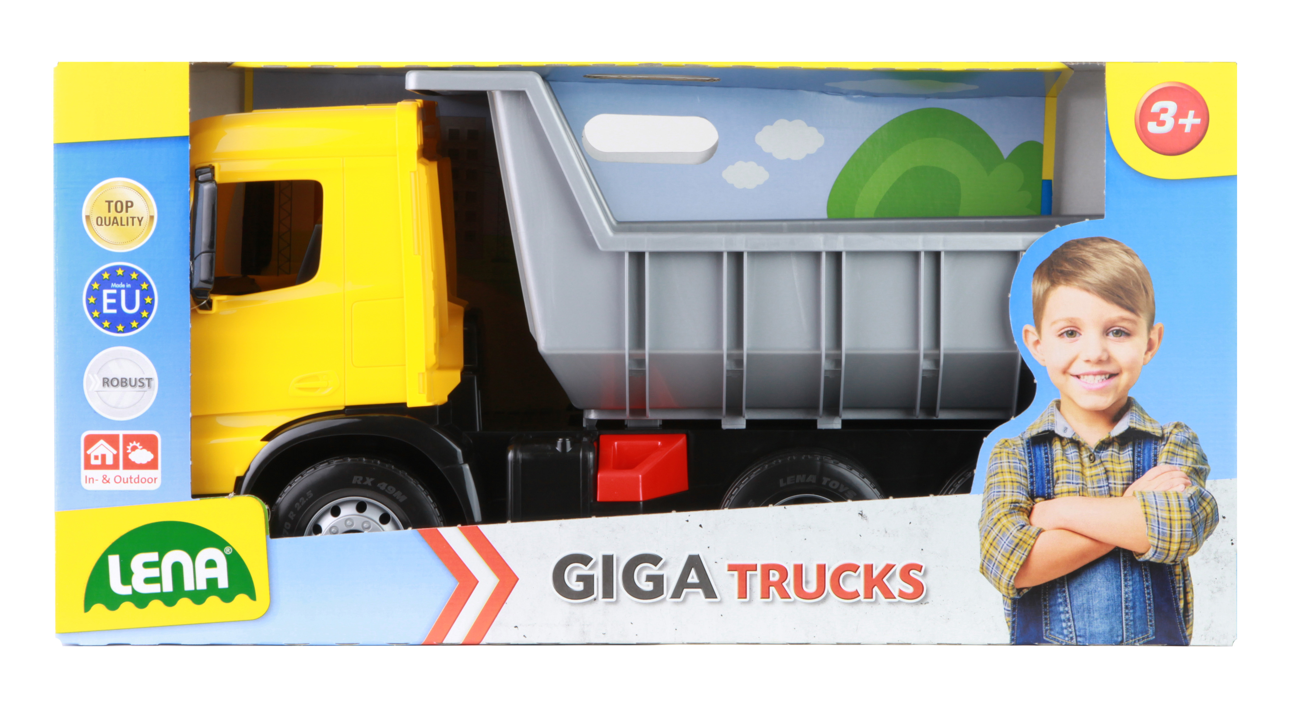 LENA 02064 GIGA Lastbil 6 hjul, 67cm